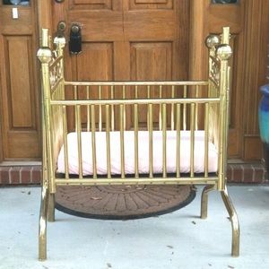 Beautiful Brass Baby Cradle